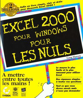 Couverture du livre « Excle 2000 Pour Les Nuls » de John Harvey aux éditions Sybex