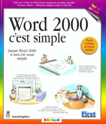 Couverture du livre « Word 2000 ; C'Est Simple » de René Maran aux éditions First Interactive