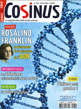 Couverture du livre « Cosinus n 235 - rosalind franklin - mars 2021 » de  aux éditions Cosinus