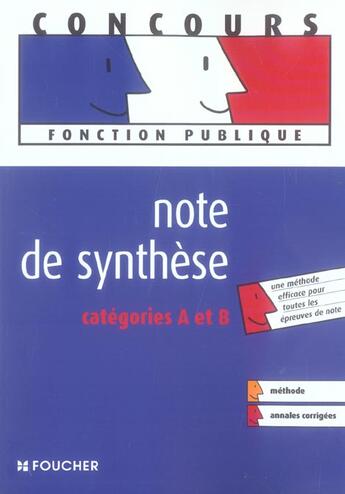 Couverture du livre « Note De Synthese » de Gerard Terrien aux éditions Foucher