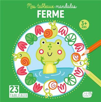 Couverture du livre « La ferme (mes tableaux en mandalas) » de Idees Book Creations aux éditions 1 2 3 Soleil