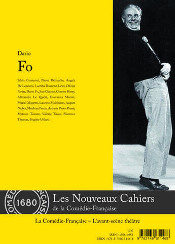 Couverture du livre « Dario Fo » de  aux éditions Avant-scene Theatre