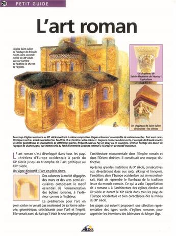 Couverture du livre « L'art roman » de  aux éditions Aedis