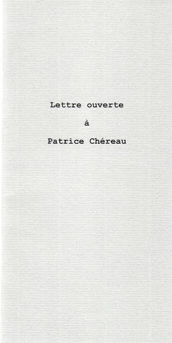 Couverture du livre « Lettre ouverte à Patrice Chéreau » de Francois Koltes aux éditions Le Realgar