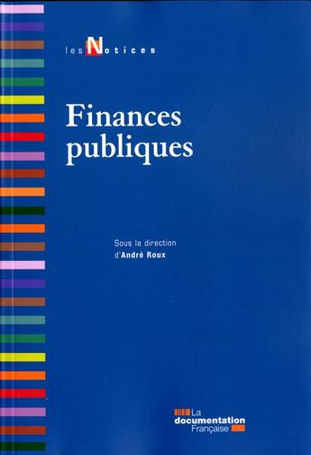 Couverture du livre « Finances publiques (3e édition) » de  aux éditions Documentation Francaise