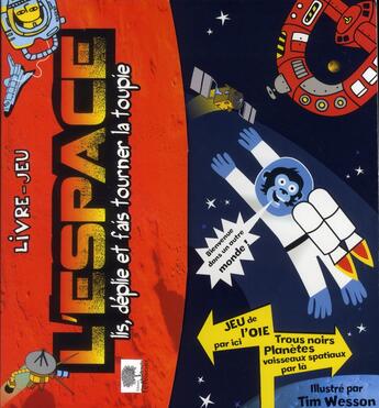 Couverture du livre « L'espace ; livre-jeu » de Tim Wesson et Jill Saywer aux éditions Le Pommier