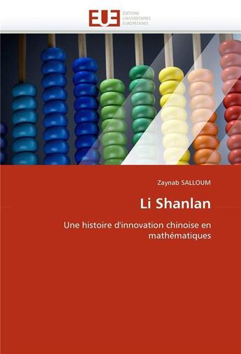 Couverture du livre « Li shanlan » de Salloum Zaynab aux éditions Editions Universitaires Europeennes