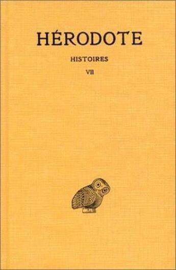 Couverture du livre « Histoires Tome 7 » de Herodote aux éditions Belles Lettres