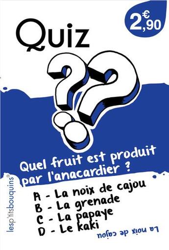 Couverture du livre « Quiz » de P'Tits Bouquins Les aux éditions Les P'tits Bouquins