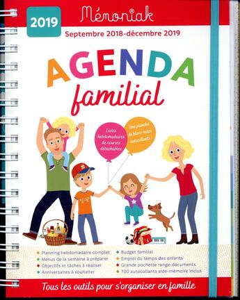 Couverture du livre « Agenda familial memoniak 2018-2019 » de  aux éditions Editions 365