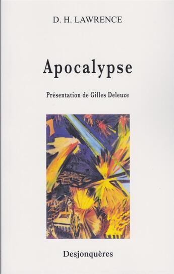 Couverture du livre « Apocalypse » de David Herbert Lawrence aux éditions Desjonqueres