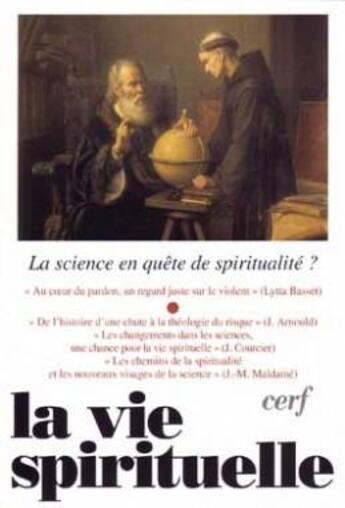 Couverture du livre « La vie spirituelle numero 747 la science en quete de spiritualite ? » de  aux éditions Cerf