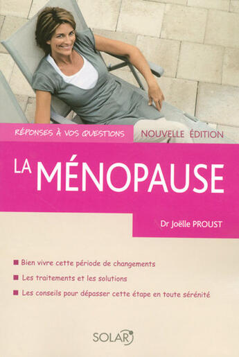 Couverture du livre « La ménopause ; réponses à vos questions » de Proust Joelle aux éditions Solar