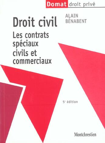 Couverture du livre « Droit civil : contrats speciaux » de Alain Benabent aux éditions Lgdj