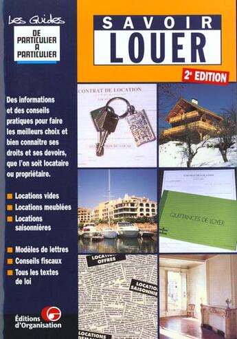 Couverture du livre « Savoir Louer » de Jean-Michel Guerin aux éditions Organisation