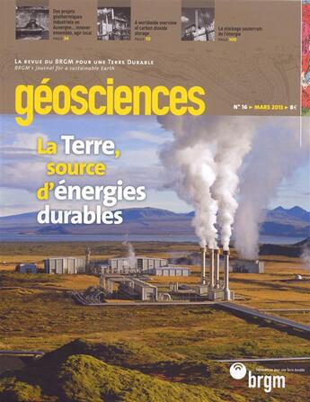 Couverture du livre « N16 la terre source d'energies durable » de  aux éditions Brgm