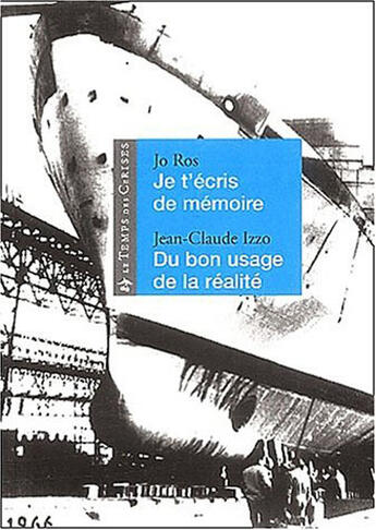 Couverture du livre « Je t'écris de mémoire ; du bon usage de la réalité » de Jo Ros et Jean-Claude Izzo aux éditions Le Temps Des Cerises