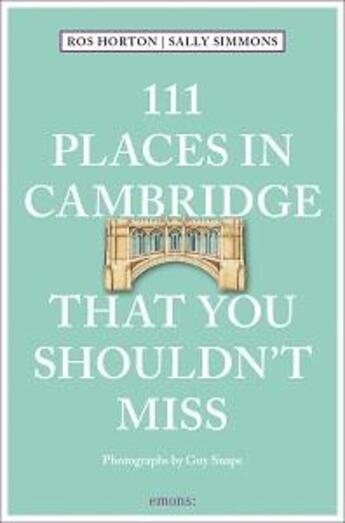 Couverture du livre « 111 places in cambridge that you shouldn't miss » de  aux éditions Antique Collector's Club