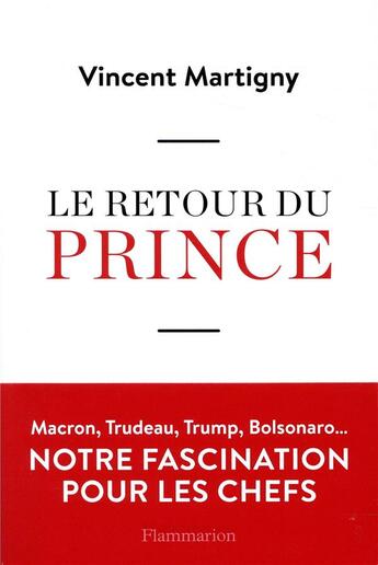Couverture du livre « Le retour du prince » de Vincent Martigny aux éditions Flammarion