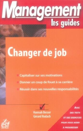 Couverture du livre « Changer de job » de Besser/Rodach aux éditions Esf Prisma