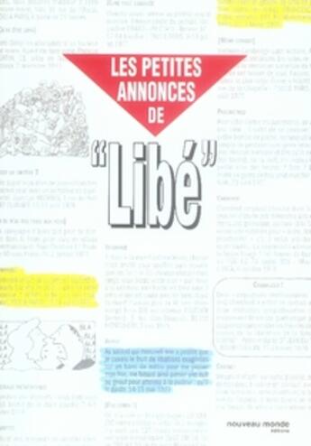 Couverture du livre « Les petites annonces de libé » de  aux éditions Nouveau Monde