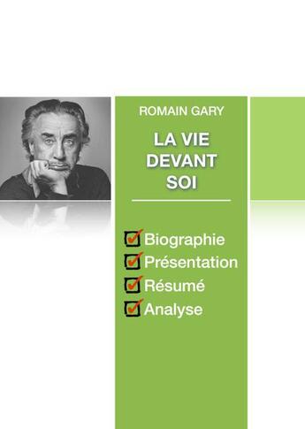 Couverture du livre « La Vie devant soi, de Romain Gary ; fiche de lecture complète » de  aux éditions Numeriklivres