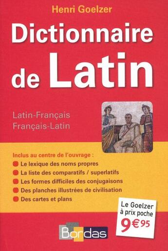 Couverture du livre « Dictionnaire de latin » de  aux éditions Bordas