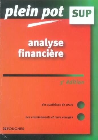 Couverture du livre « Analyse Financiere » de C Buissart aux éditions Foucher