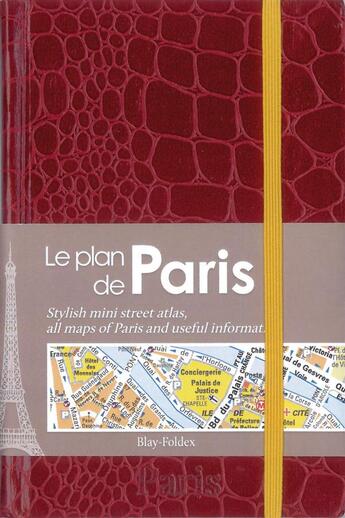 Couverture du livre « Paris Le Mini Plan Chic Rouge » de  aux éditions Blay Foldex