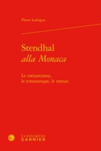 Couverture du livre « Stendhal 