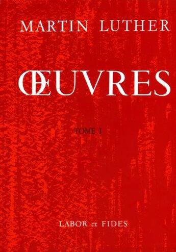 Couverture du livre « Oeuvres luther t.1 br lab » de  aux éditions Labor Et Fides