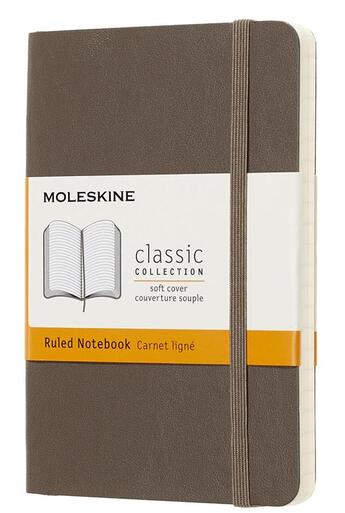 Couverture du livre « Carnet ligné poche souple terre d'ombre » de Moleskine aux éditions Moleskine Papet