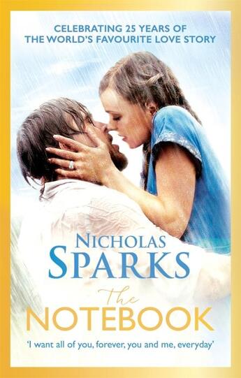 Couverture du livre « Notebook » de Nicholas Sparks aux éditions Little Brown Uk