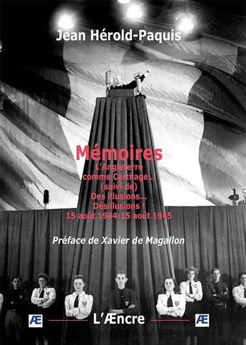 Couverture du livre « Mémoires » de Jean Hérold-Paquis aux éditions Aencre