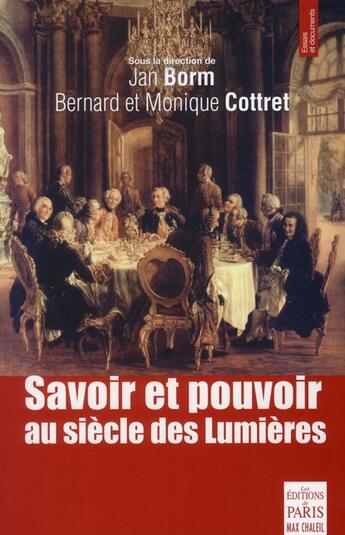 Couverture du livre « Savoir et pouvoir au siècle des Lumières » de  aux éditions Paris