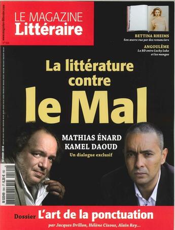 Couverture du livre « Le magazine litteraire n 564 - la litterature contre le mal - fevrier 2016 » de  aux éditions Le Magazine Litteraire