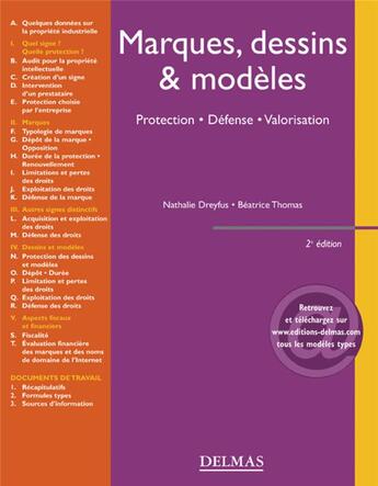 Couverture du livre « Marques, dessins & modèles ; protection, défense, valorisation (2e edition) » de Nathalie Dreyfus aux éditions Delmas