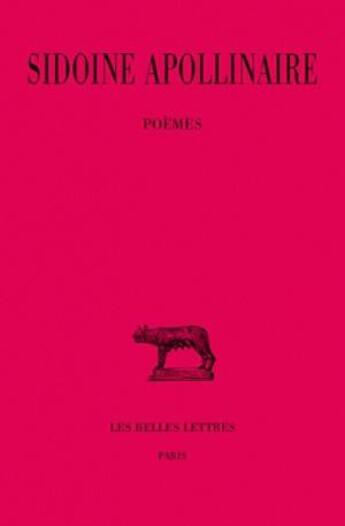 Couverture du livre « Poemes Tome 1 » de Sénèque aux éditions Belles Lettres