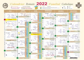 Couverture du livre « Calendrier familial catholique 2022 grand format A3 » de Nc aux éditions Saint Jude