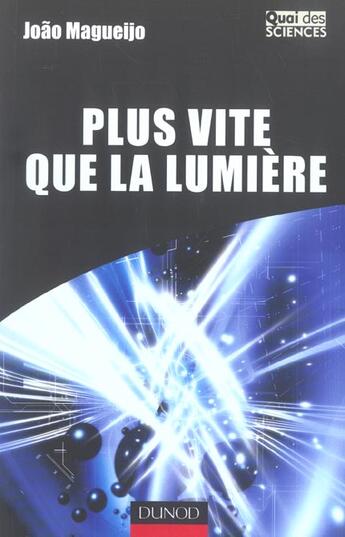 Couverture du livre « Plus vite que la lumière » de Joao Magueijo aux éditions Dunod