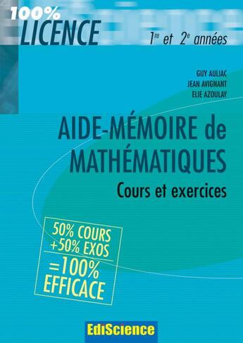 Couverture du livre « Aide-mémoire mathématiques » de Auliac/Avignant aux éditions Dunod