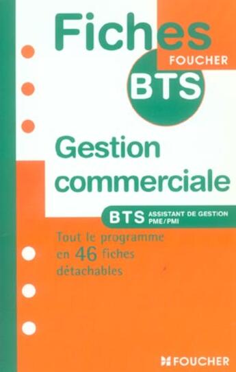 Couverture du livre « Gestion Commerciale Pme Pmi » de O Trony aux éditions Foucher