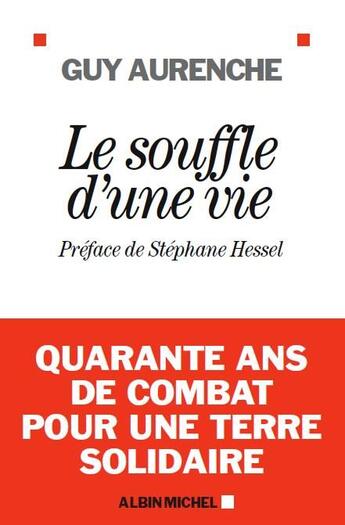 Couverture du livre « Le souffle d'une vie » de Guy Aurenche aux éditions Albin Michel