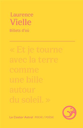 Couverture du livre « Billets d'où » de Laurence Vielle aux éditions Castor Astral