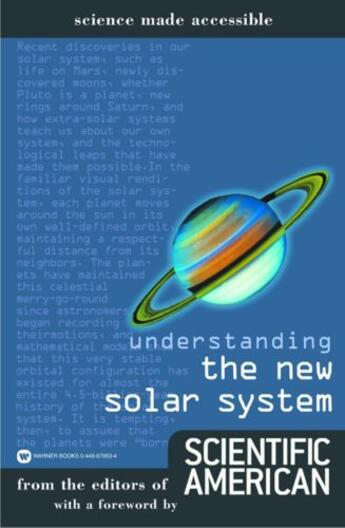 Couverture du livre « Understanding the New Solar System » de Paul Schotsmans Marie-Genevieve Pinsart aux éditions Grand Central Publishing