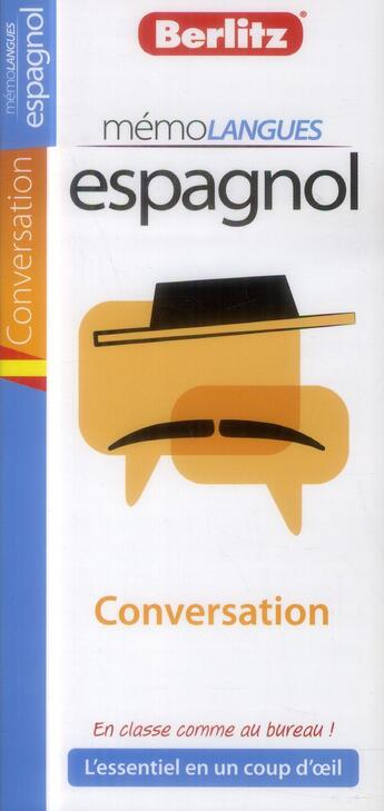 Couverture du livre « MEMOLANGUES ; espagnol ; conversation » de  aux éditions Berlitz