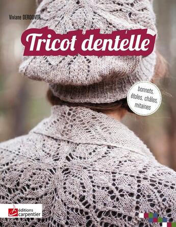 Couverture du livre « Tricot dentelle ; châles, bonnets, mitaines » de Viviane Deroover aux éditions Editions Carpentier