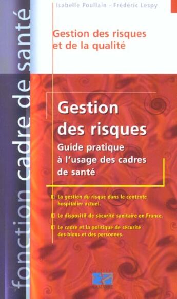 Couverture du livre « Gestion des risques » de Lespy aux éditions Lamarre