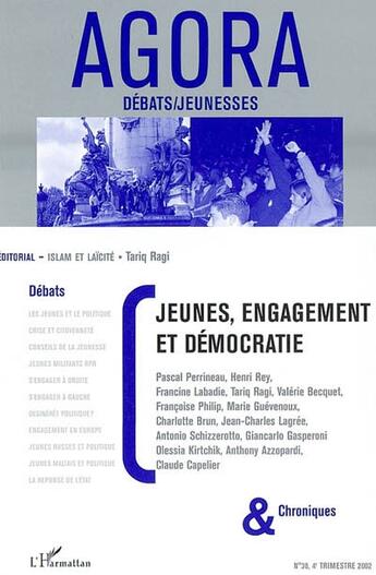 Couverture du livre « Jeunes, engagement et démocratie » de  aux éditions Editions L'harmattan