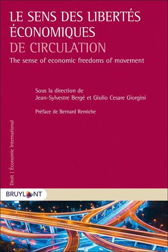 Couverture du livre « Le sens des libertés économiques de circulation ; the sens of economic freedoms of movement » de Giulio Cesare Giorgini et Jean-Sylvestre Berge et Collectif aux éditions Bruylant